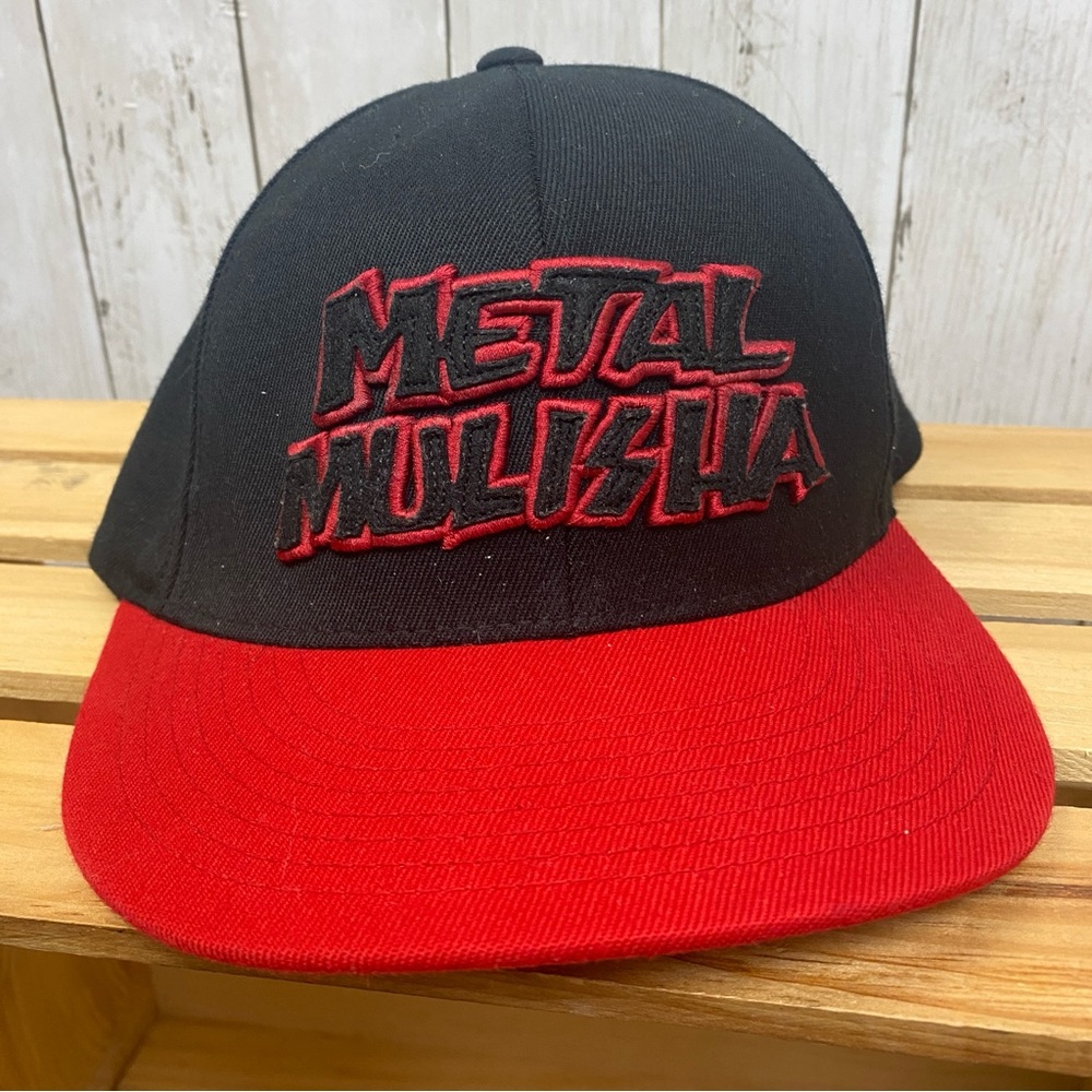Metal Mulisha Hat - Flexfit Size S-M Black Red Wool Blend Cap Embroidered